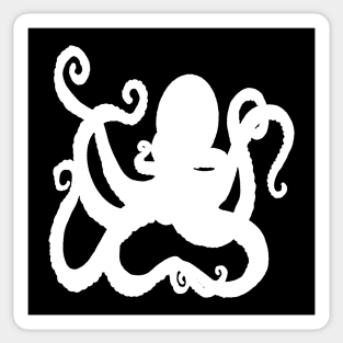 White kraken octopus lovers Sticker